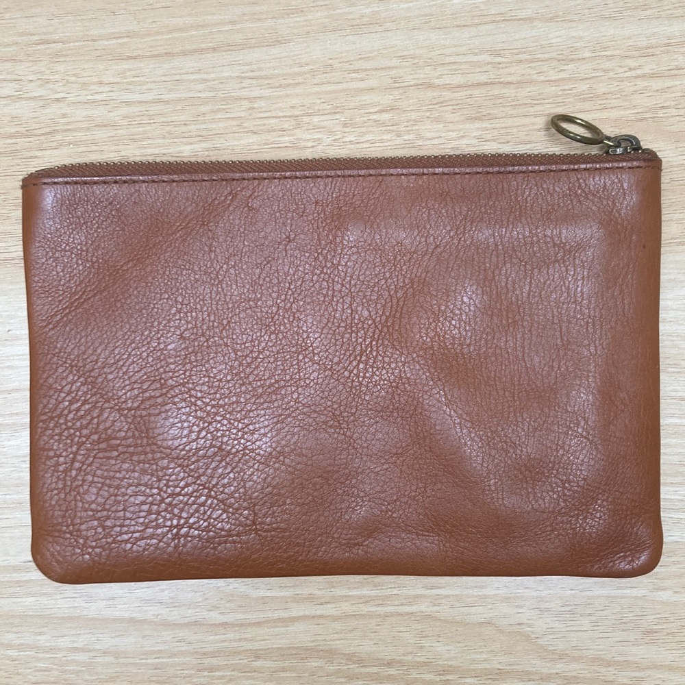 Madewell Tan Leather Clutch